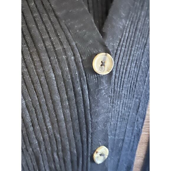 Free People Free-Est Hailee Long Sleeve Sweater Dress Waffle Black XS Button - Picture 7 of 12